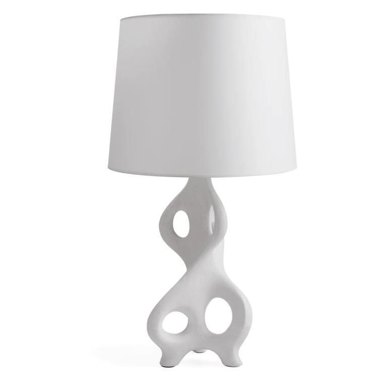 Lampe à poser Porcelaine H77cm MOLECULE Blanc