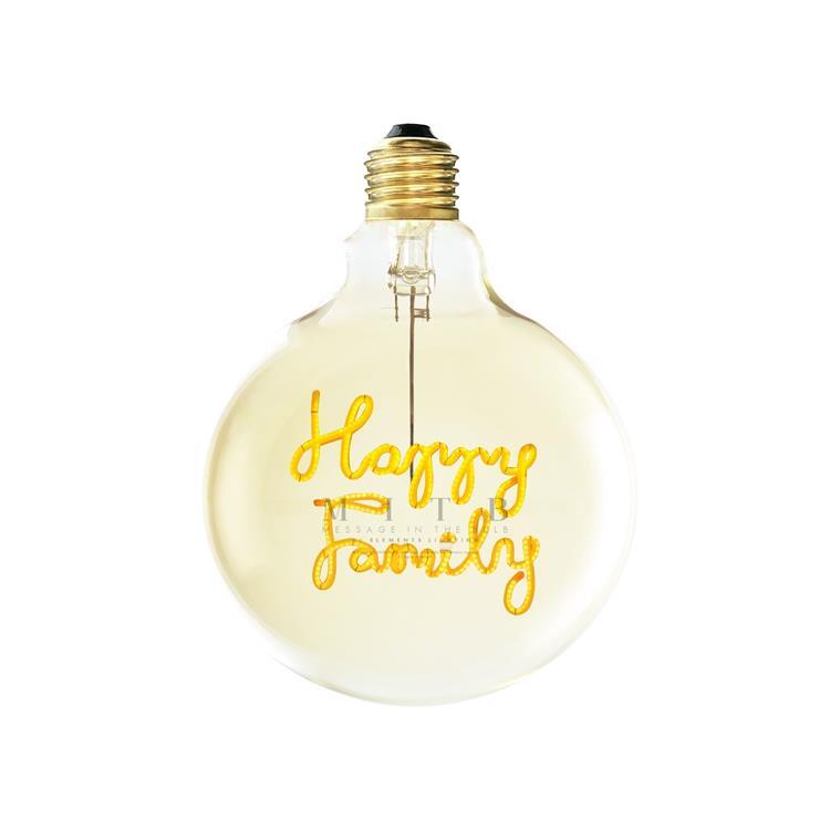 Ampoule pour Suspension Verre H 17.2cm HAPPY FAMILY 