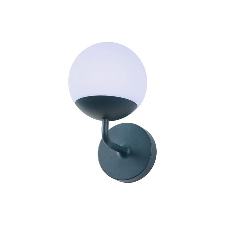 Applique murale d'extérieur avec interrupteur connecté Ø15cm MOOON! Bleu Acapulco