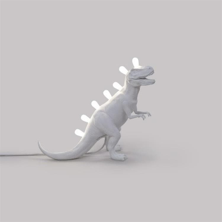 Lampe à poser Dinosaure USB H33.5cm T-REX Blanc