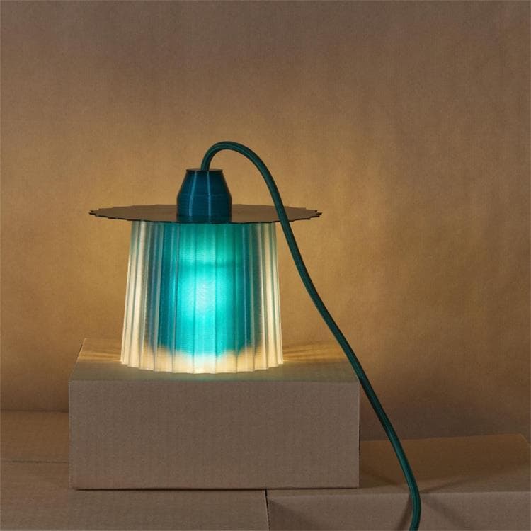 Lampe à poser Matériaux recyclés L18cm AMANDA emeraude