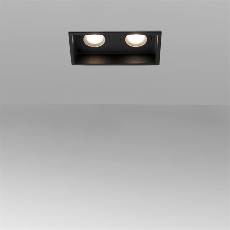Spot Encastrable 2 Lumières IP44 avec porte-lampe L17.1cm HYDE Noir