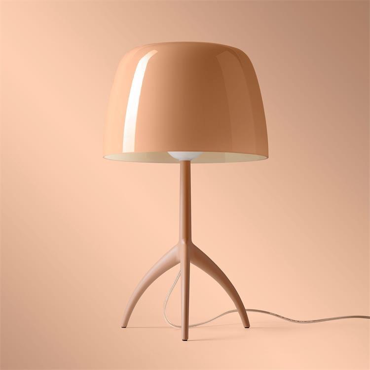 Lampe à poser Métal & Verre avec Variateur H35cm LUMIERE NUANCES PICCOLA Cipria