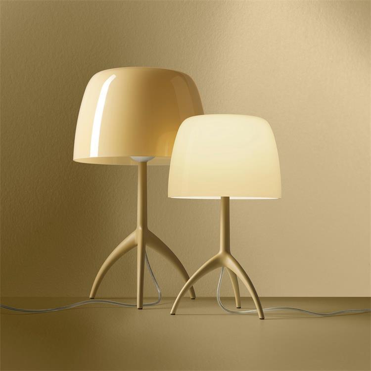 Lampe à poser Métal & Verre avec Variateur H35cm LUMIERE NUANCES PICCOLA Sahara