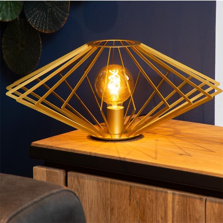 Lampe de table Métal Ø52cm DIAMOND Or mat / Laiton