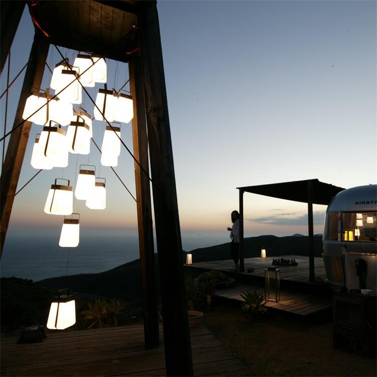 Lanterne d'extérieur LED solaire/rechargeable 500 Lumens H32cm BUMP muscade
