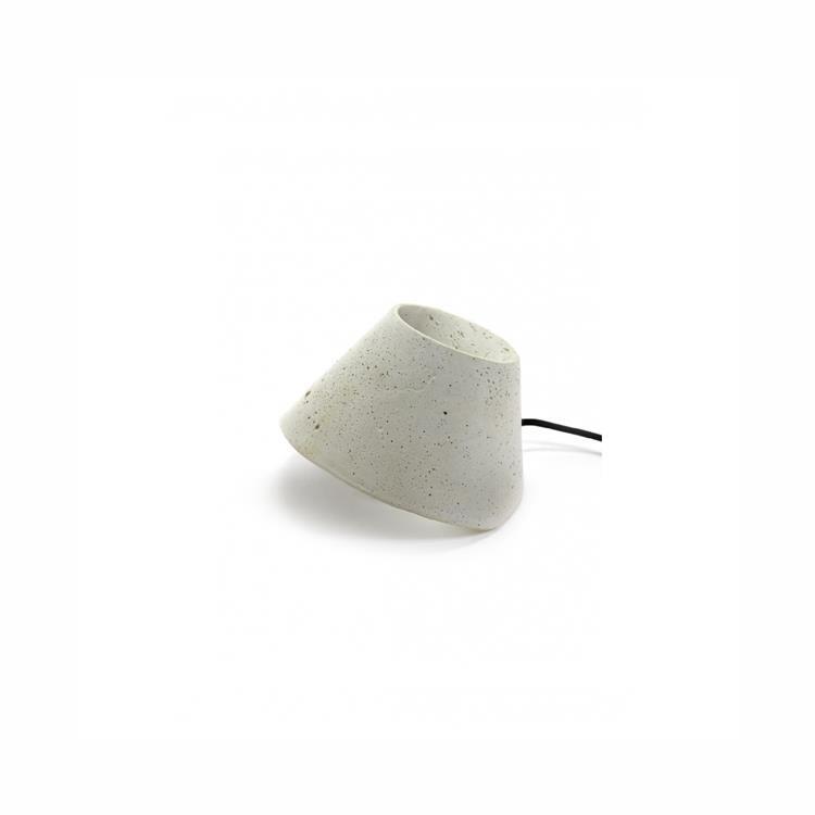 EAUNOPHE-Lampe de sol intérieur S en imitation béton H15cm Blanc Sera