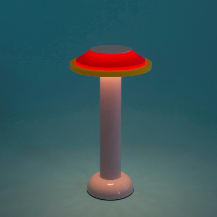 Baladeuse LED Silicone H30.5cm PL2 rose et jaune