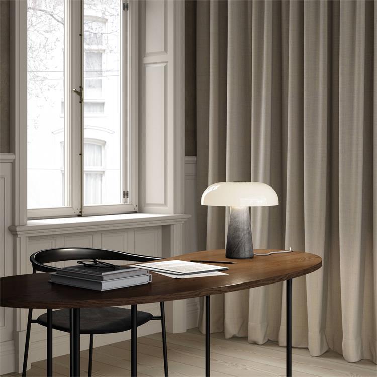 Lampe à poser Marbre/Verre H32cm GLOSSY Gris