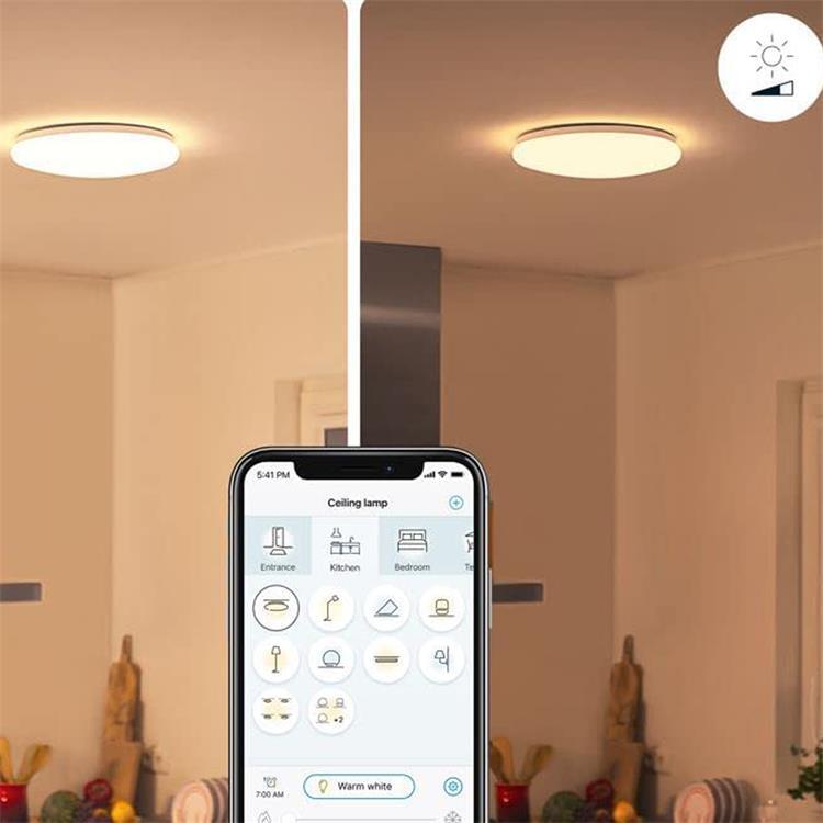 Plafonnier LED connecté dimmable Ø32cm ADRIA Blanc