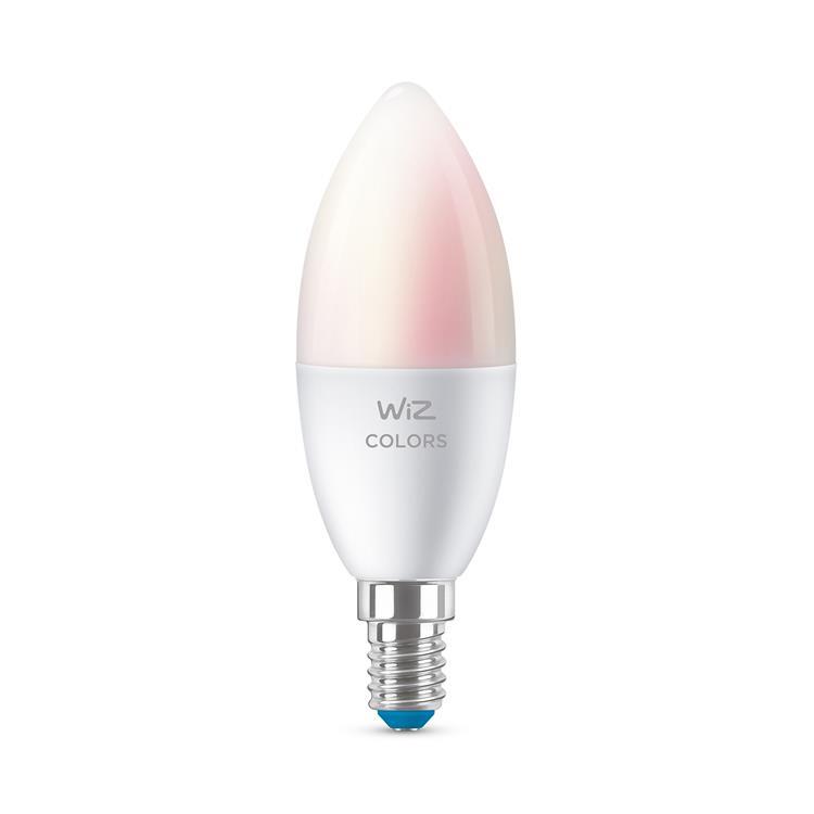 FLAMME Ampoule LED connectée E14 4.9W=40W 470lm change de couleur Ø3.9cm  Blanc Wiz - LightOnline
