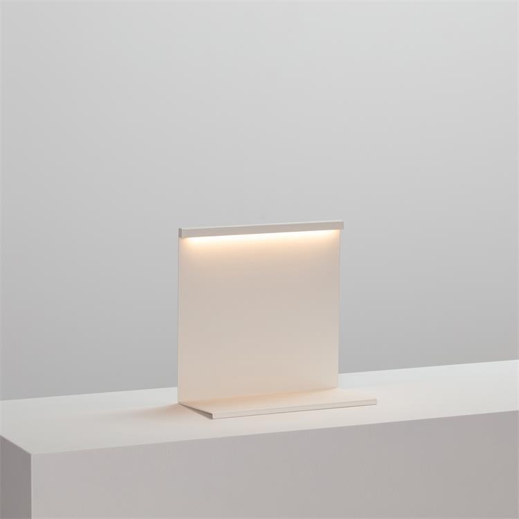 Lampe de bureau LED Métal H22cm LBM blanc crème