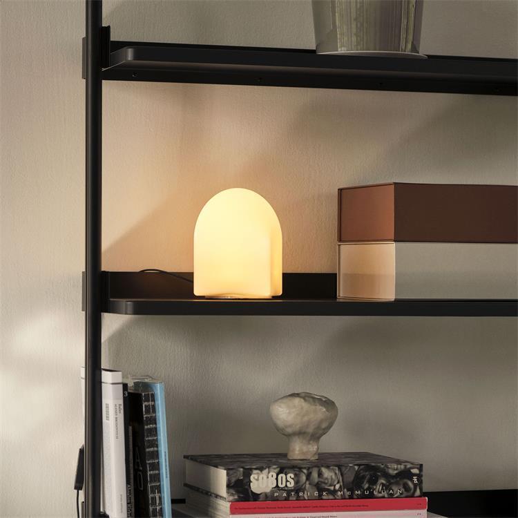 Lampe à poser LED Verre H16cm PARADE Coquille blanche