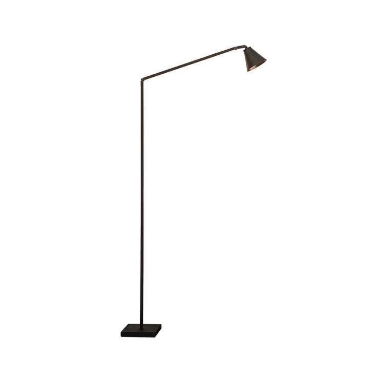 Lampadaire LED avec liseuse métal noir H180cm ZENITH