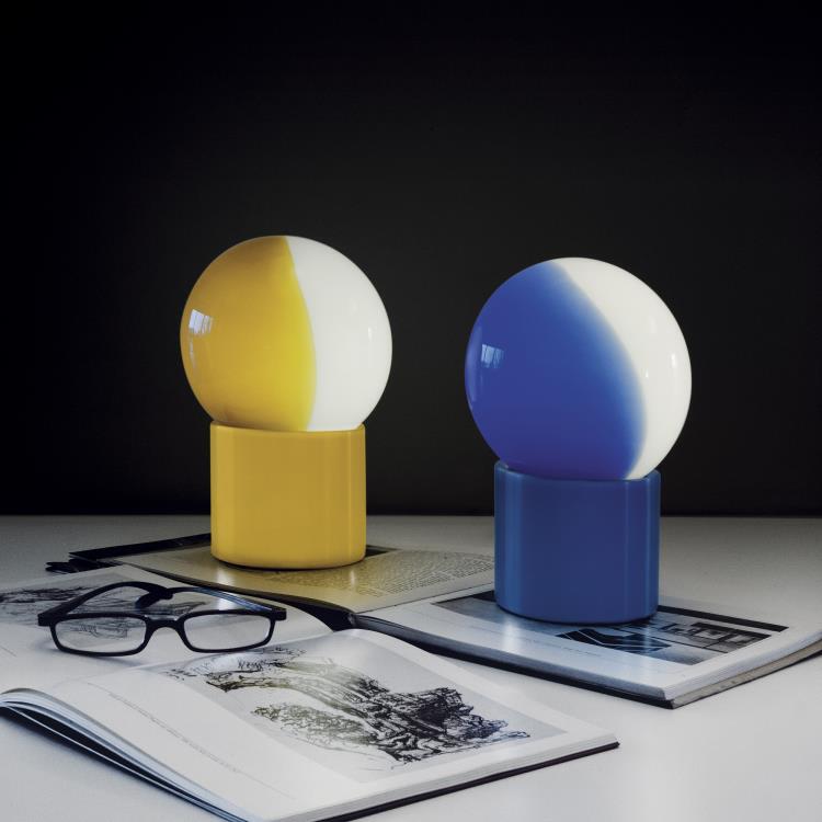 Lampe à poser Métal/Verre H23cm PULCE Jaune