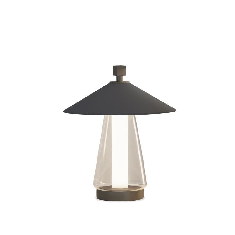 Lampe à poser LED avec Variateur Métal Ø35cm ASIA Bronze / Gris