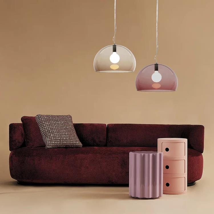 Suspension PMMA recyclé Ø52cm FL/Y Burgundy
