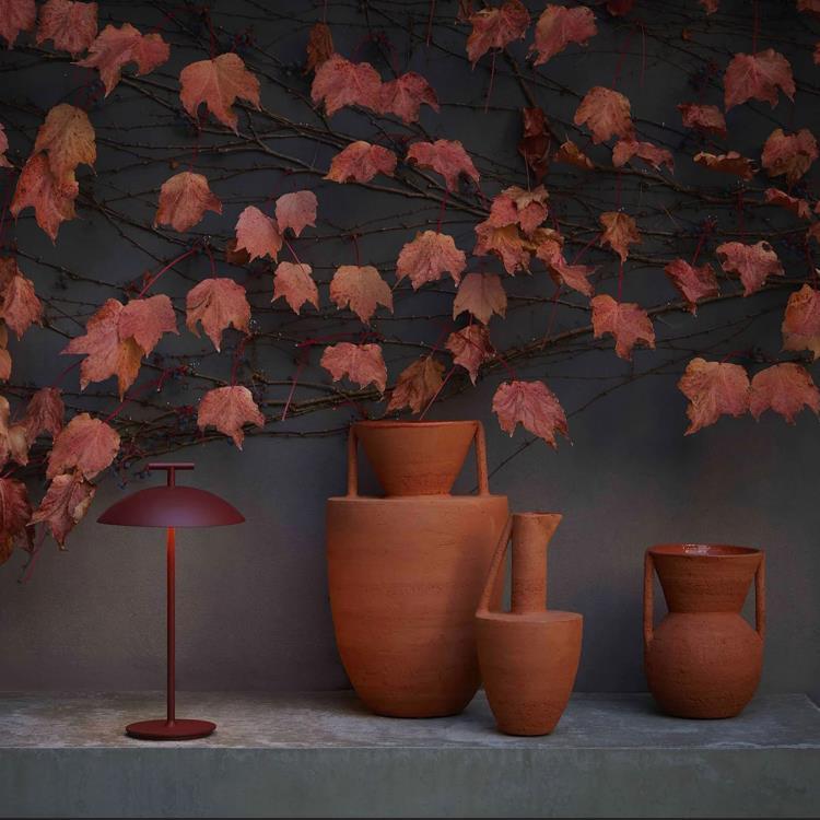 Lampe à poser Métal H36cm MINI GEEN-A Rouge Brique