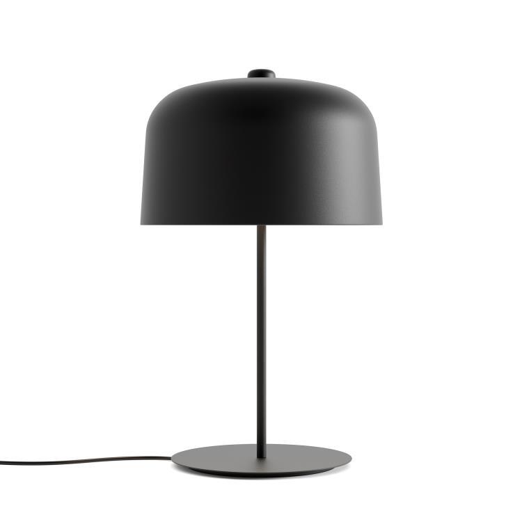 Lampe à poser aluminium et bioplastique LED H66cm ZILE Noir