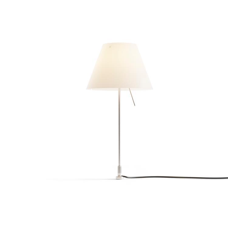 Lampe à incruster H51cm avec interrupteur COSTANZINA Aluminium / Abat-jour blanc