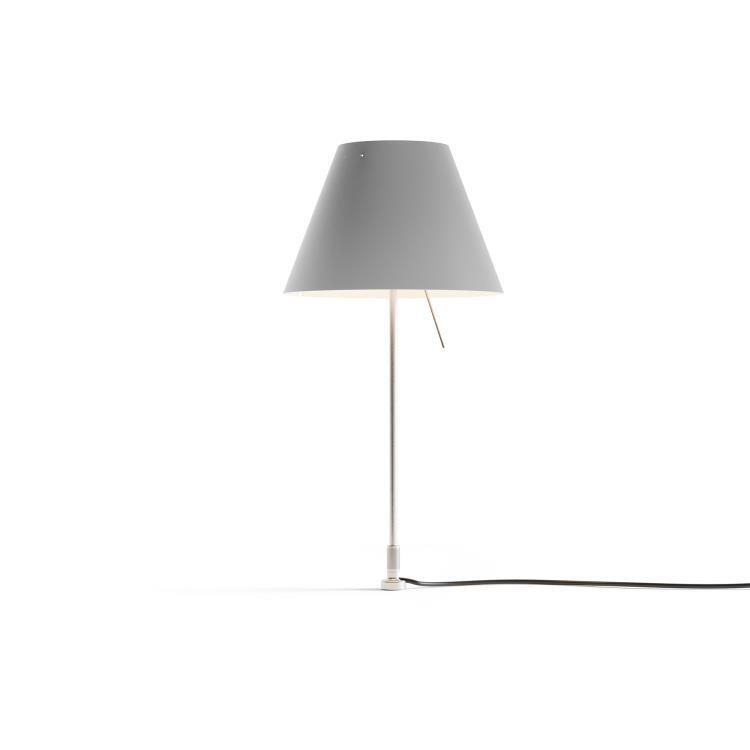 Lampe à incruster H51cm avec interrupteur COSTANZINA Aluminium / Abat-jour gris béton