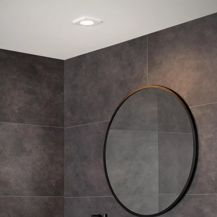 Spot encastrable salle de bain carré L8.5cm ZIVA Blanc
