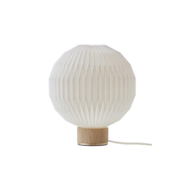 Lampe à poser X-Small H21cm MODELE 375 Chêne clair / Abat-jour papier