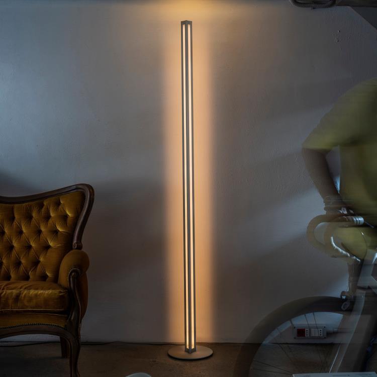 Lampadaire LED dimmable métal H 183cm CHIAROSCURA Titanium