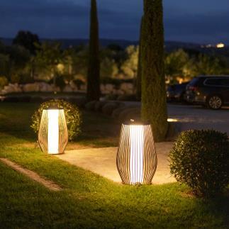 MANDALAY Lampe d'extérieur solaire & rechargeable USB 500 Lumens Alu H84cm  Corten Les Jardins - LightOnline