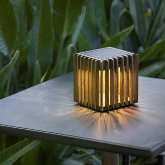 VERTI Lampe de table solaire & rechargeable 300 Lumens Teck H21cm teck Les  Jardins - LightOnline
