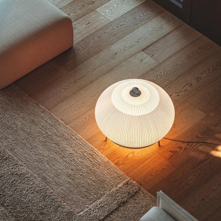 Lampe de sol LED avec interrupteur H62cm KNIT GRANDE Beige clair