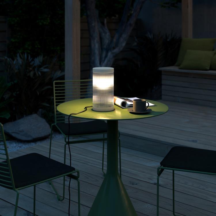 Lampe à poser d'extérieur Plastique H25cm COUPAR sable