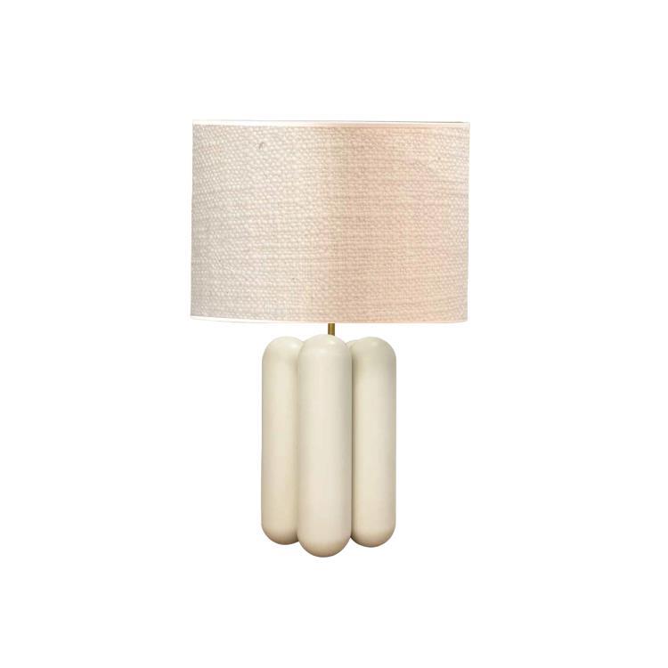 Lampe à poser Bois H57cm LA LAMPE CHARLOTTE Crème / Laine bouclée