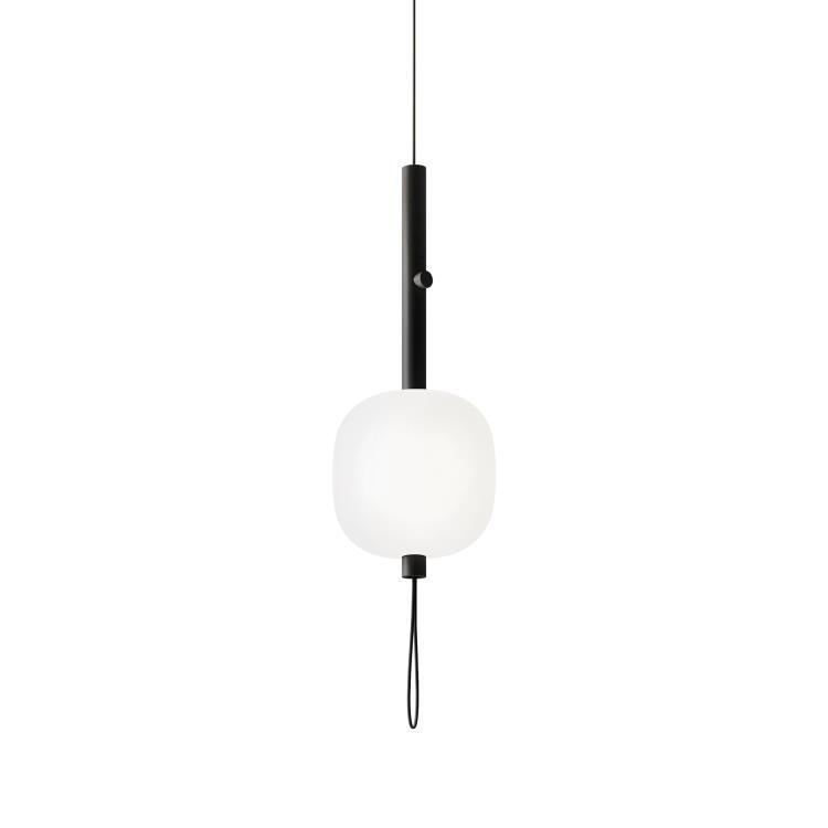 Suspension LED dimmable Métal/Verre Ø24cm MOTUS Noir
