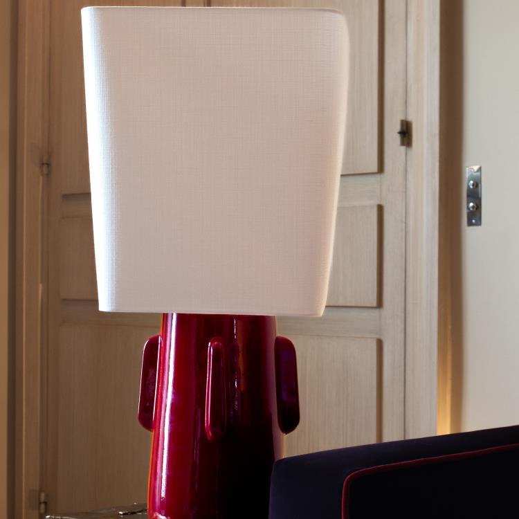 Lampe à poser Céramique H85cm TOSHIRO Rouge Foncé