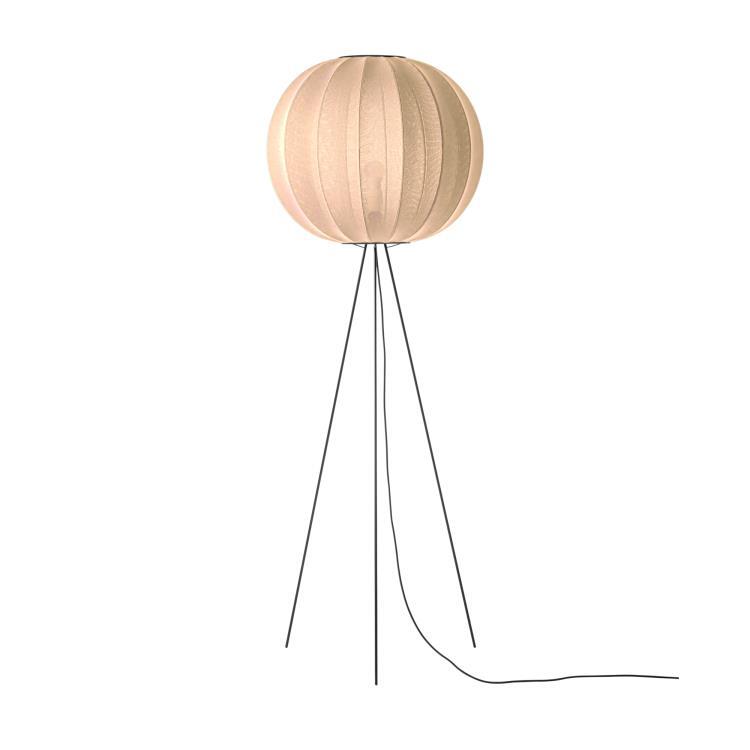 Lampadaire rond polyester tricoté Ø60cm KNIT WIT HIGH Sand Stone