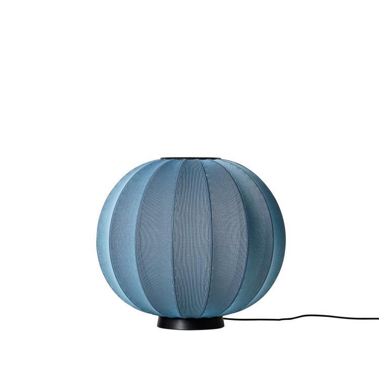 Lampe de sol ovale polyester tricoté Ø60cm KNIT WIT LEVEL Stone Blue