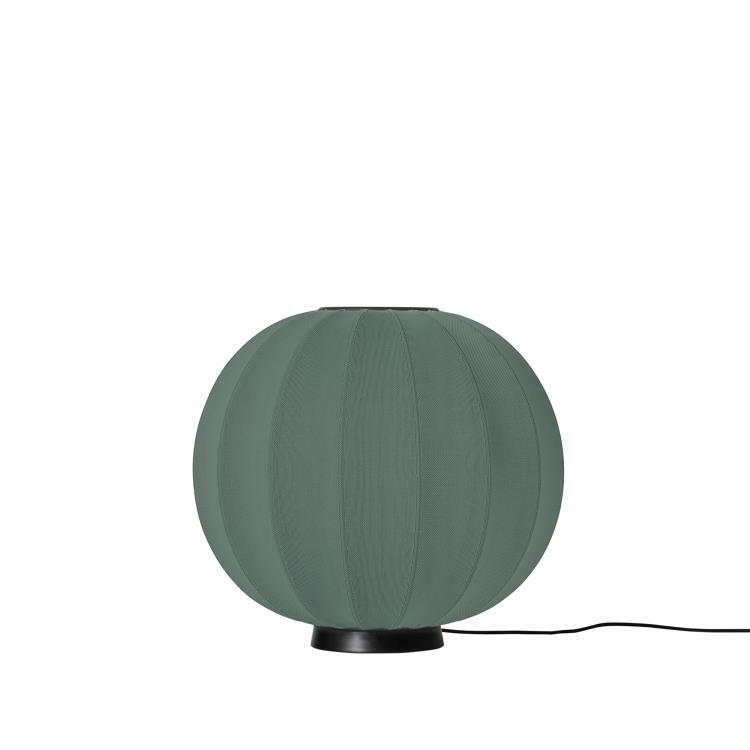 Lampe de sol ovale polyester tricoté Ø60cm KNIT WIT LEVEL Tweed Green