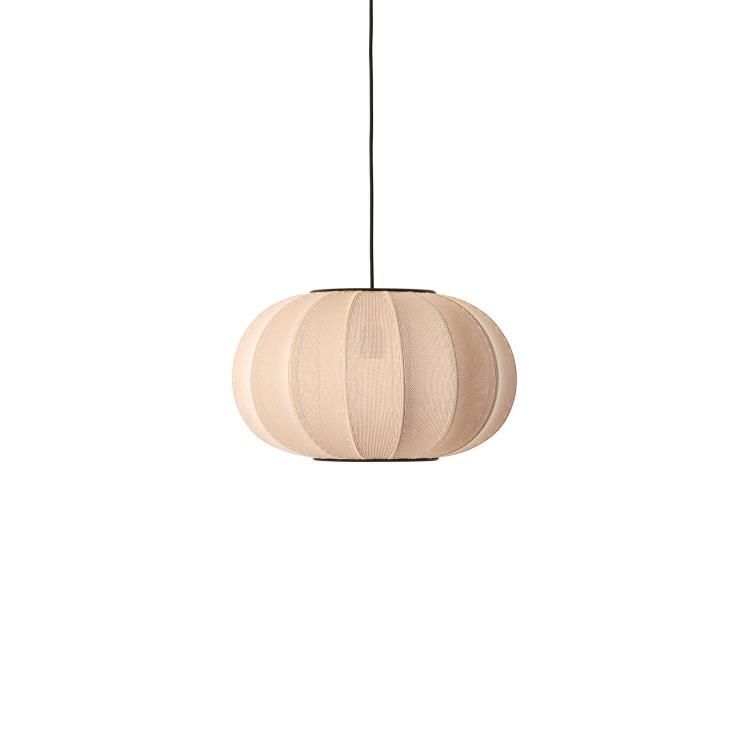 Suspension ovale polyester tricoté Ø45cm KNIT WIT OVAL Sand Stone