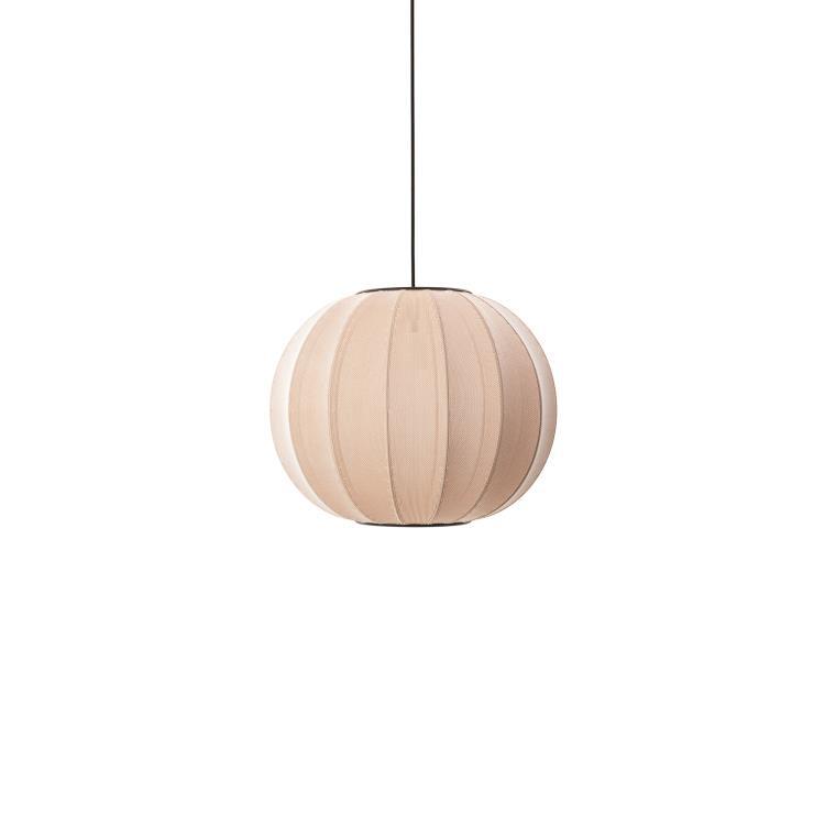 Suspension ronde polyester tricoté Ø45cm KNIT WIT ROUND Sand Stone