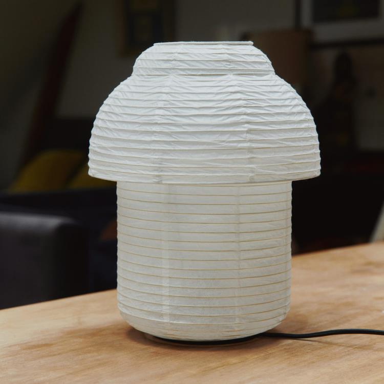 Lampe à poser double Papier de riz dimmer Ø30cm PAPIER SMALL Blanc