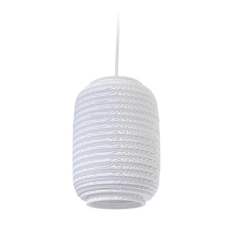 Suspension carton recyclé dimmable Ø19cm AUSI 8 Blanc
