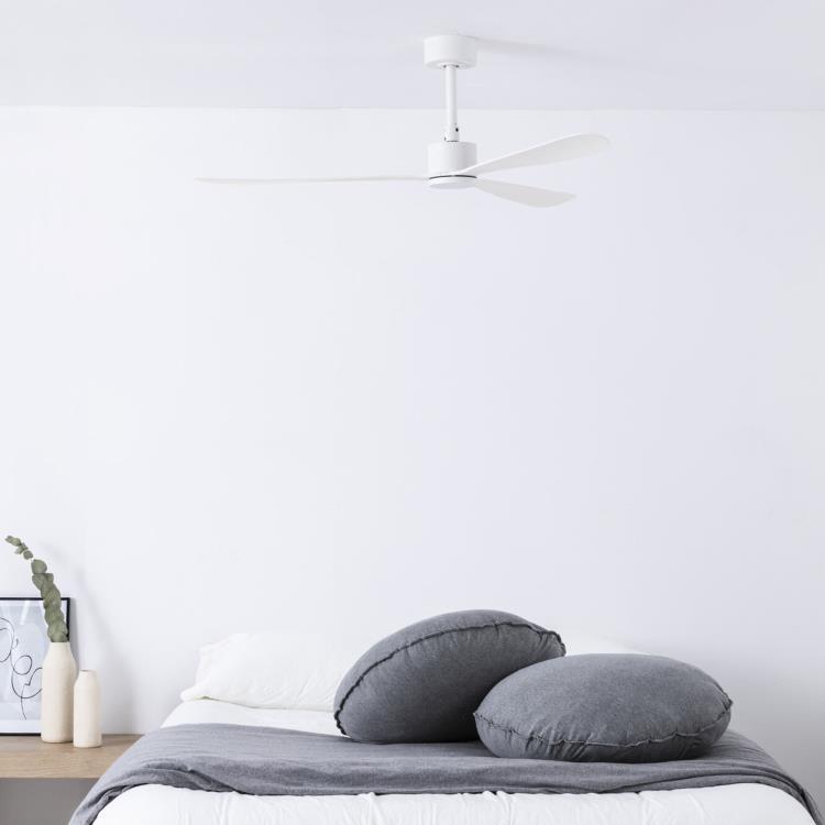 Ventilateur de plafond 3 lames Acier/ABS Ø132cm AMELIA Blanc