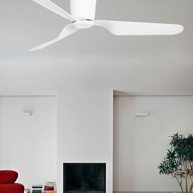 Ventilateur de plafond 3 pâles Acier/ABS Ø132cm PEMBA Blanc
