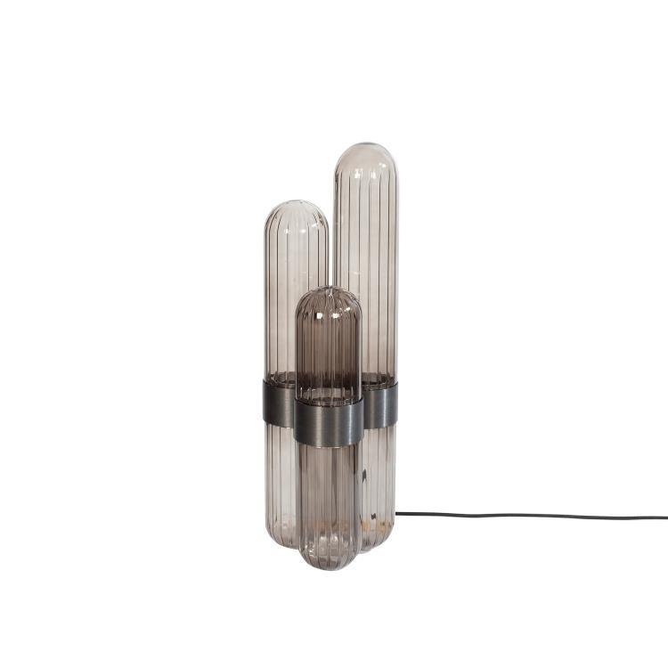 cactus small-lampe à poser led métal/verre avec dimmer h63cm