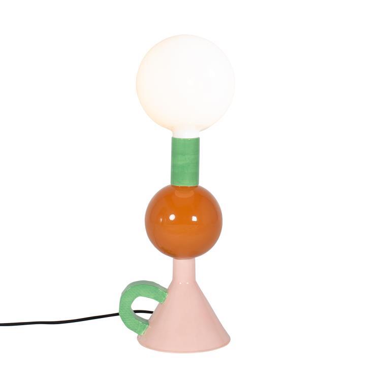 flaming stars-lampe à poser lady madonna céramique vernie avec dimmer h52cm
