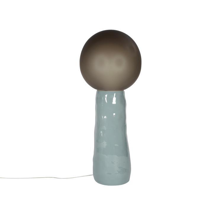 Lampadaire Verre/Céramique H150cm KOKESHI HIGH Gris acétate et gris