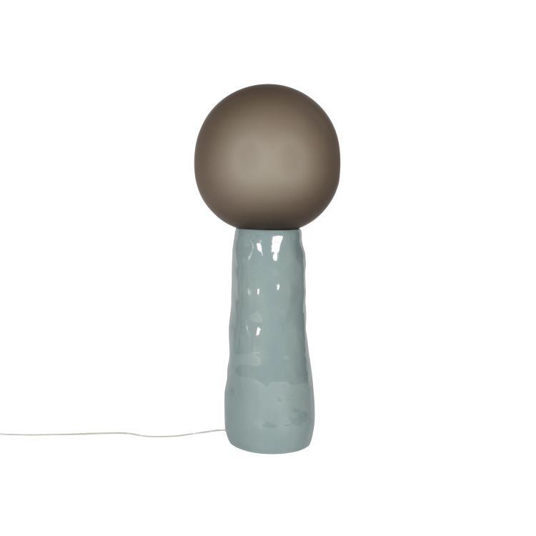 Lampe de sol Verre/Céramique H112cm KOKESHI MEDIUM Gris acétate et gris