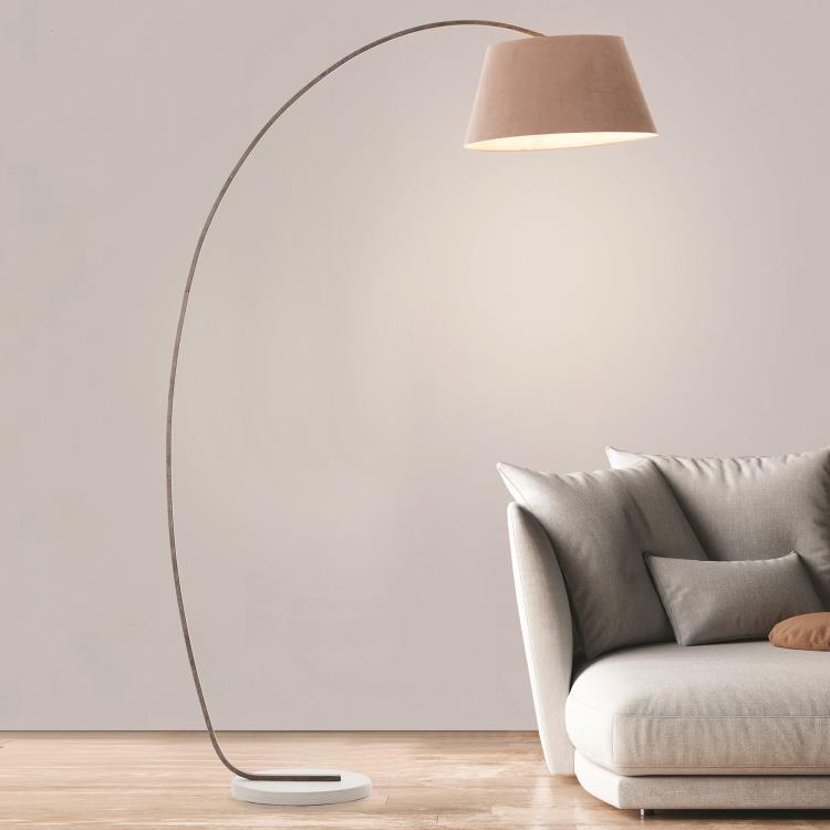 Lampadaire Métal L196cm BROK Marron gris