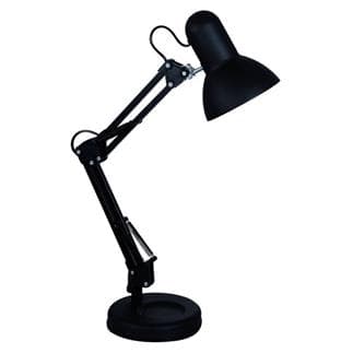 Lampe de bureau à pince gu10 acier noir et bois, SEYNAVE Nomade H.19 cm
